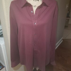EUC Gap Men's Dress Shirt L Burgundy